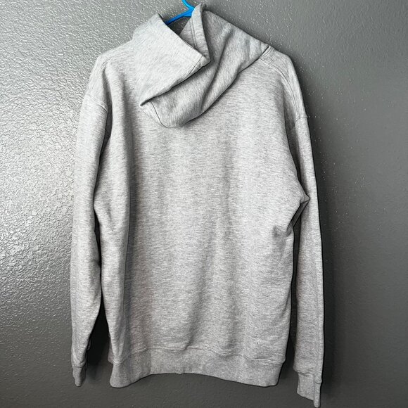 Johnny Biscuits Graphic Hoodie Sweatshirt Gray Pullover Kangaroo Pocket. - Picture 3 of 5